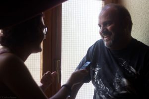 Entrevista a Víctor Matellano durante el Almería Western Film Festival. Fotografía de Carlos Freire