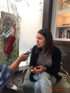 Ana Oncina durante nuestra entrevista. Fotografía de Mai Serrano.